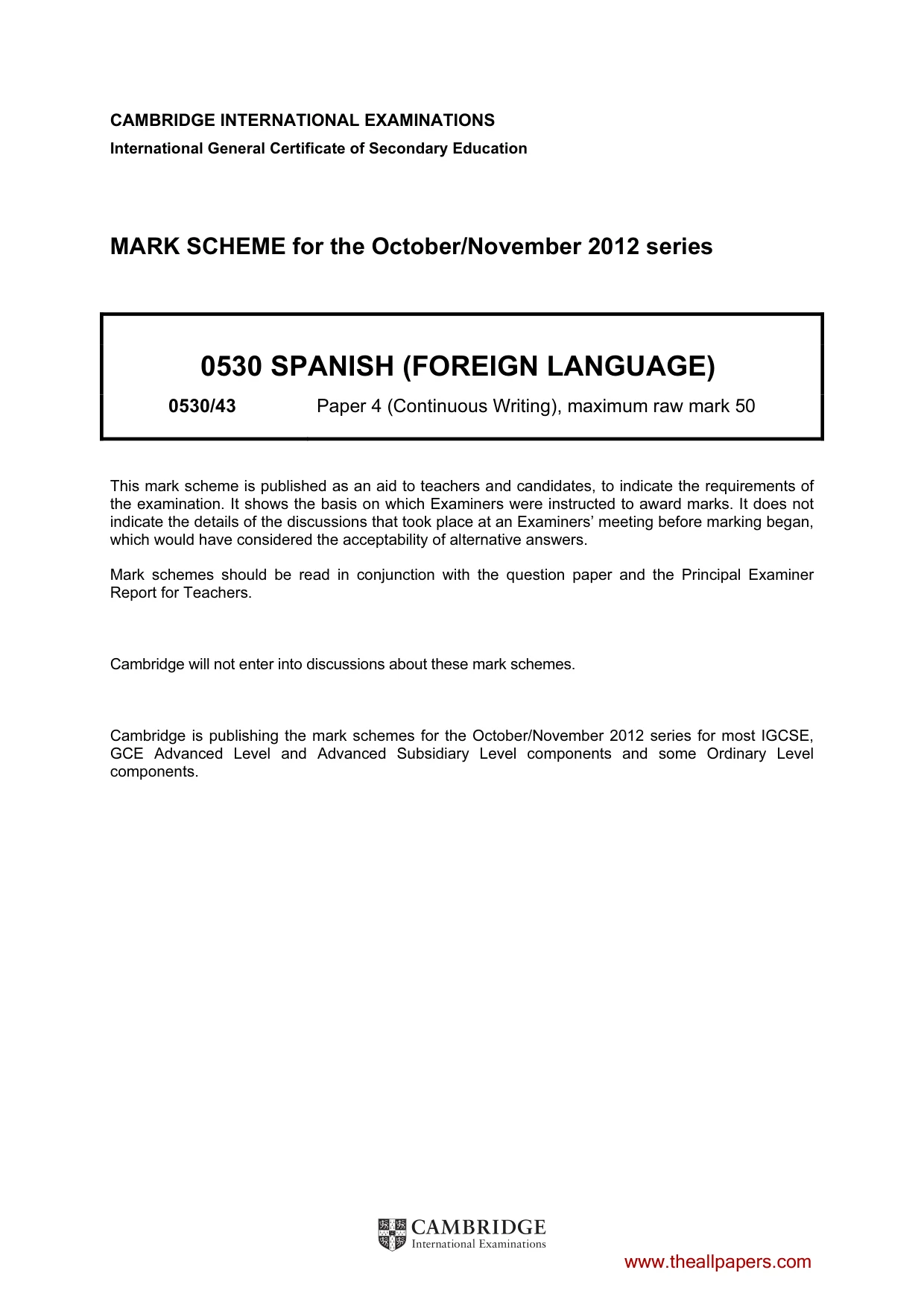 Mark scheme, page 1 of 18
