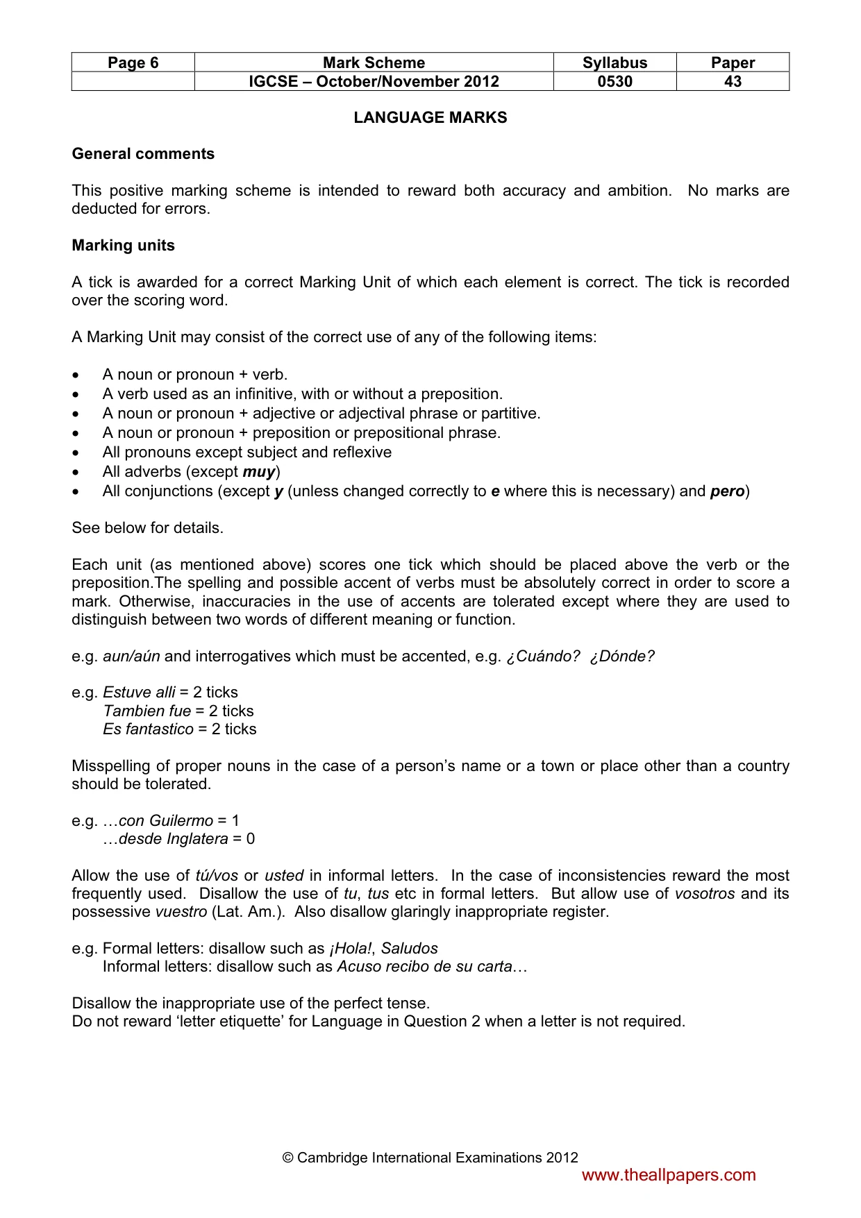 Mark scheme, page 6 of 18