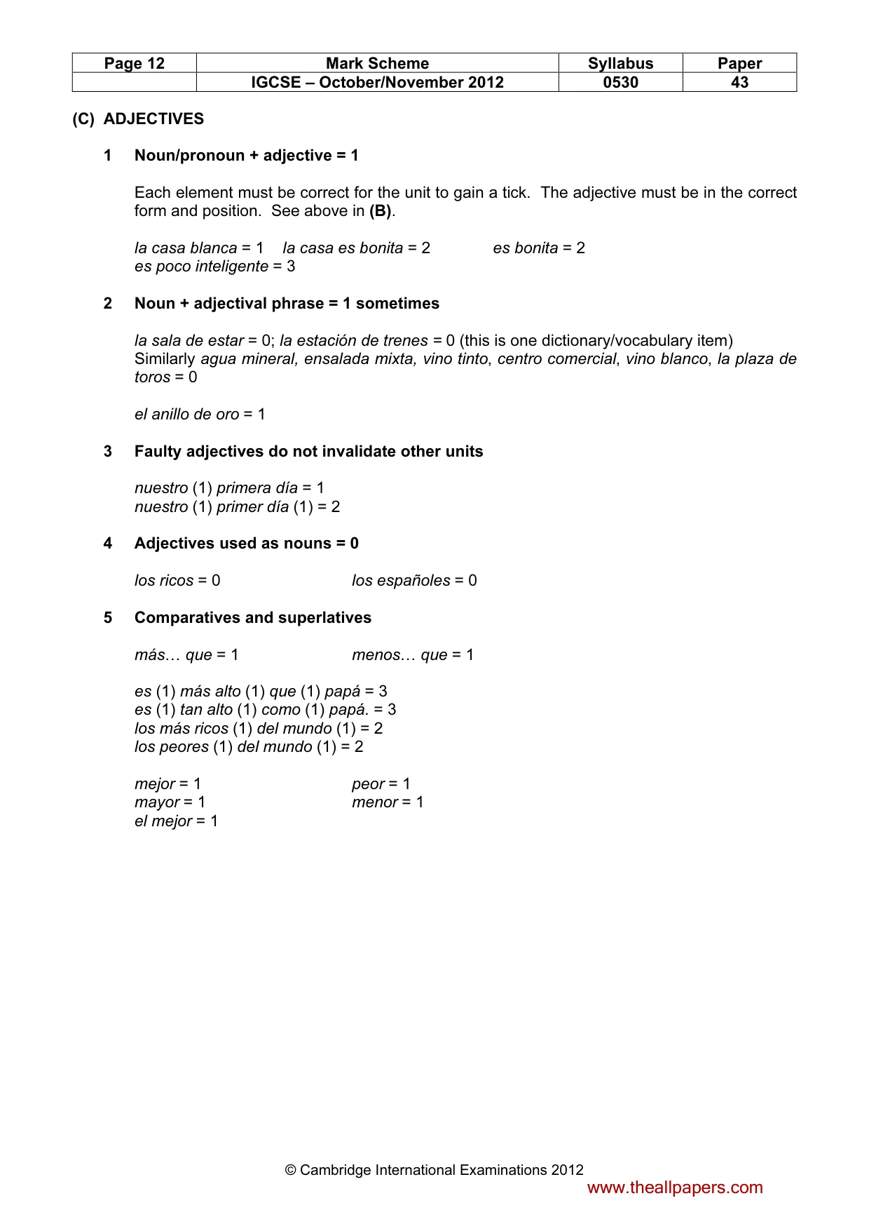 Mark scheme, page 12 of 18