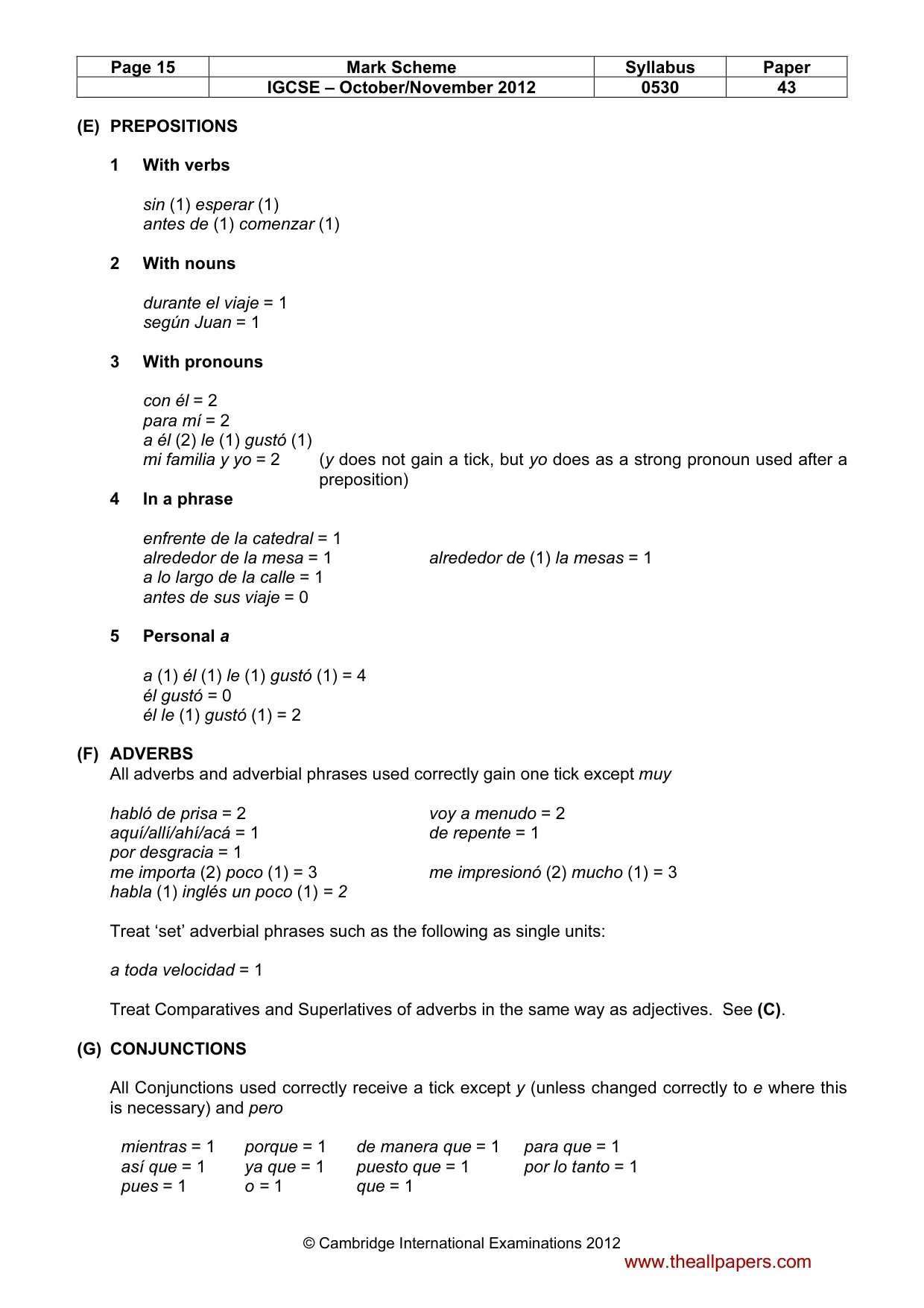 Mark scheme, page 15 of 18