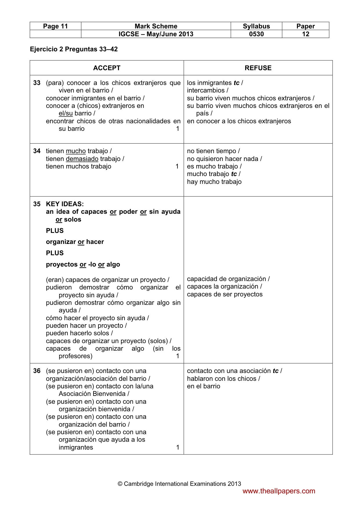Mark scheme, page 11 of 13