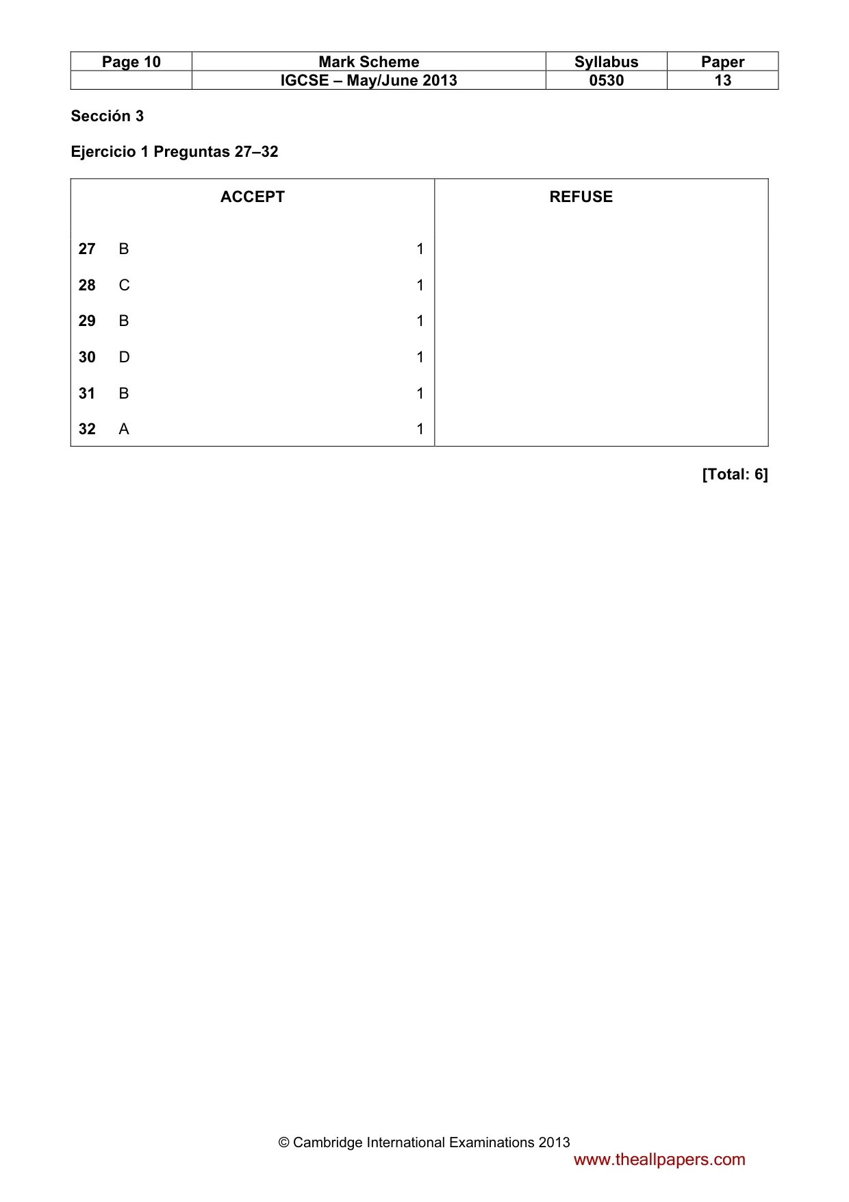 Mark scheme, page 10 of 13