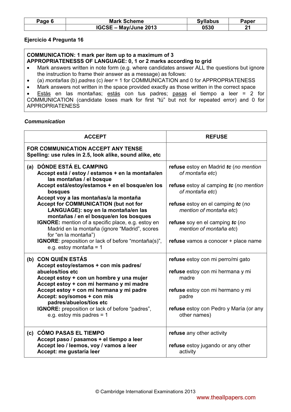 Mark scheme, page 6 of 15