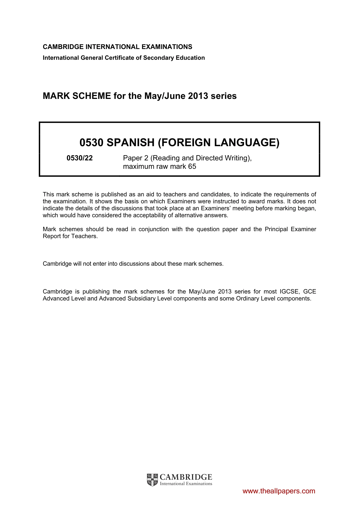 Mark scheme, page 1 of 16