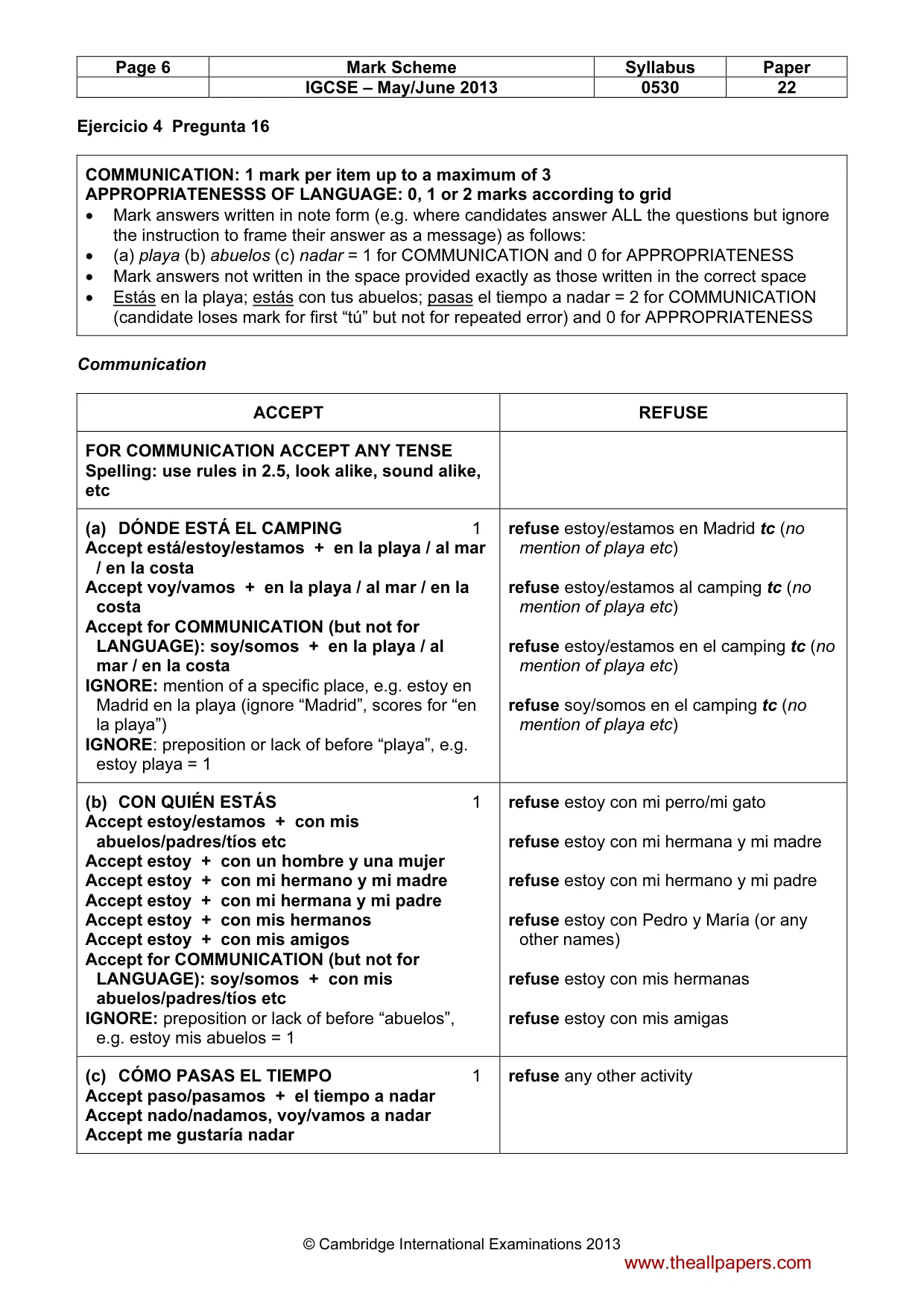 Mark scheme, page 6 of 16