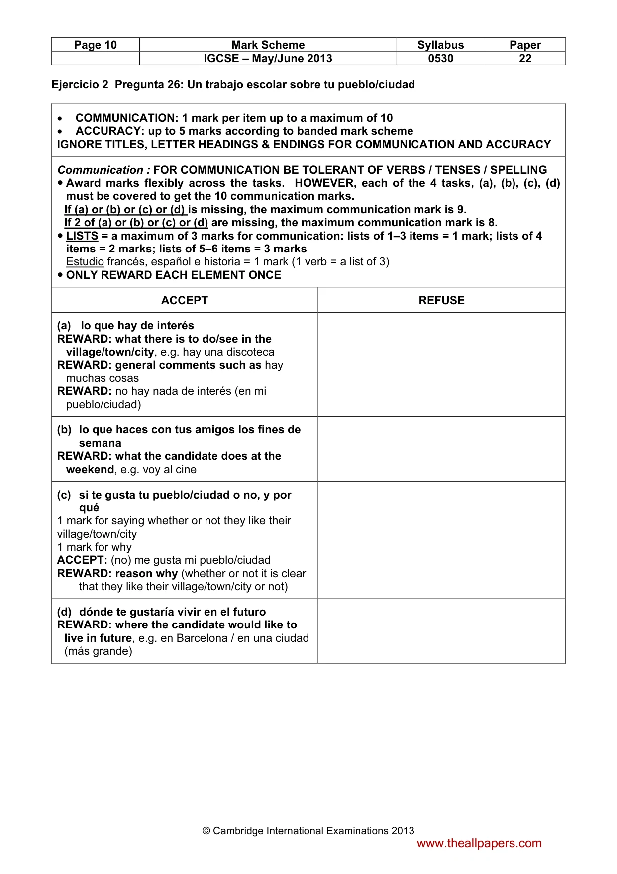 Mark scheme, page 10 of 16