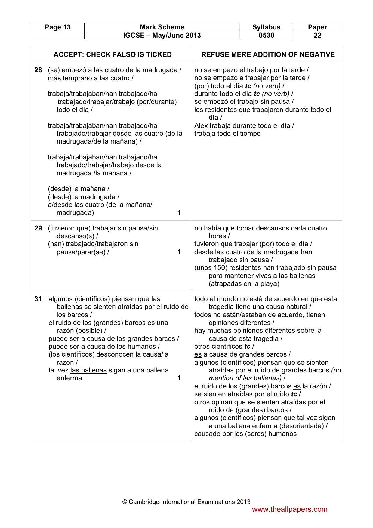 Mark scheme, page 13 of 16