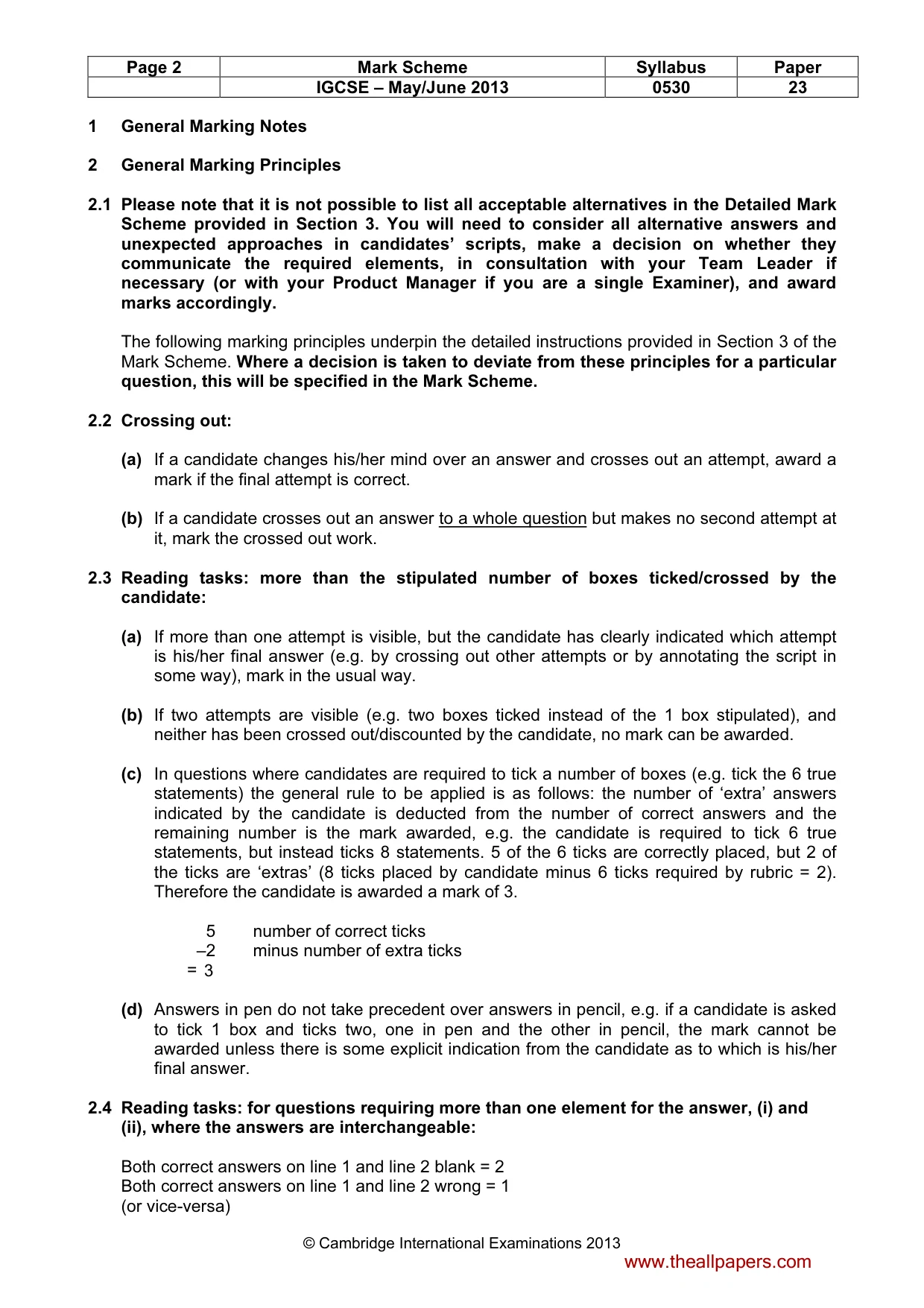 Mark scheme, page 2 of 14