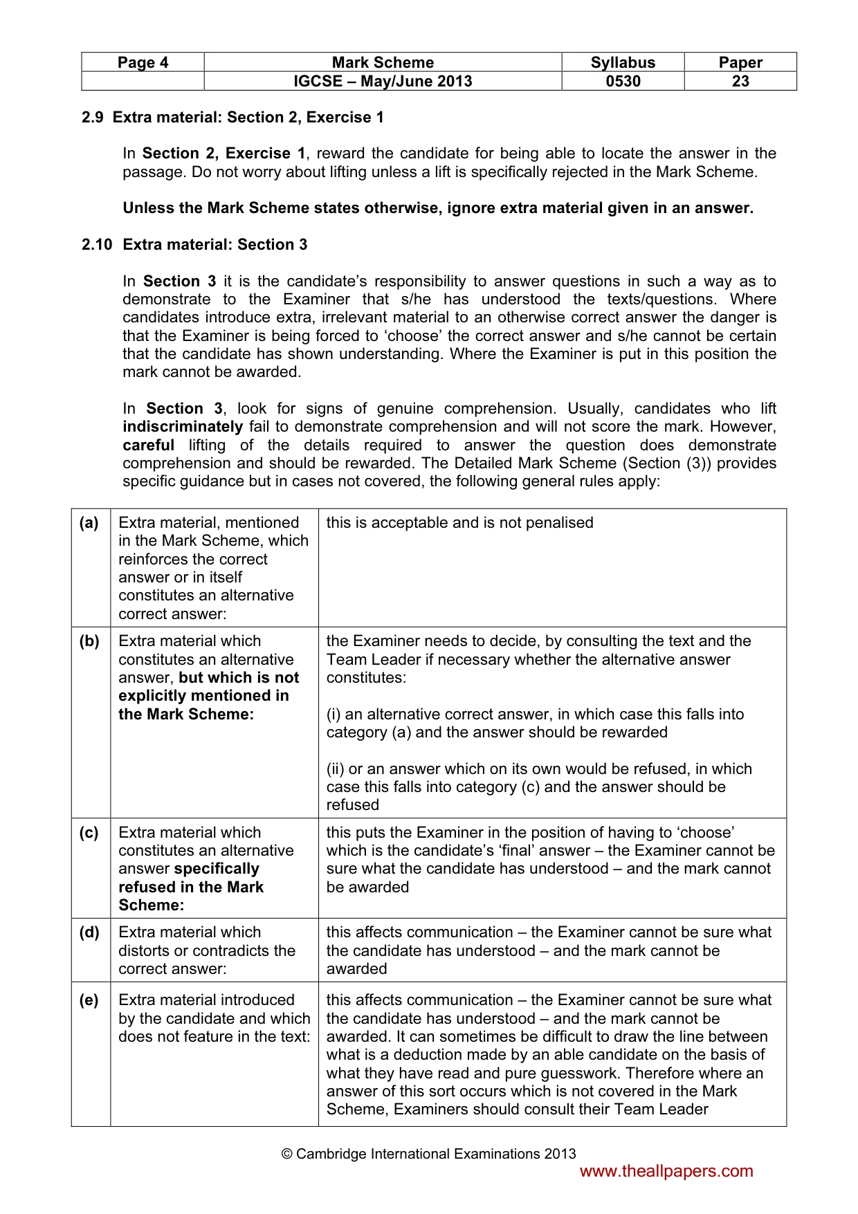 Mark scheme, page 4 of 14