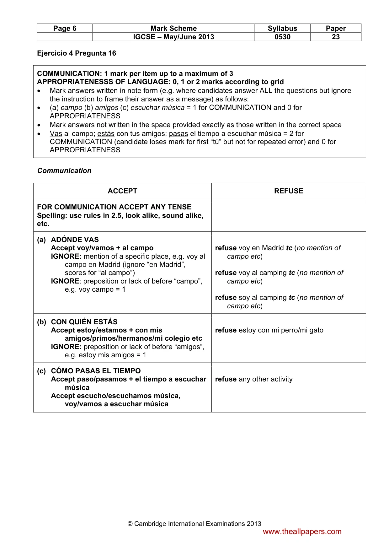 Mark scheme, page 6 of 14