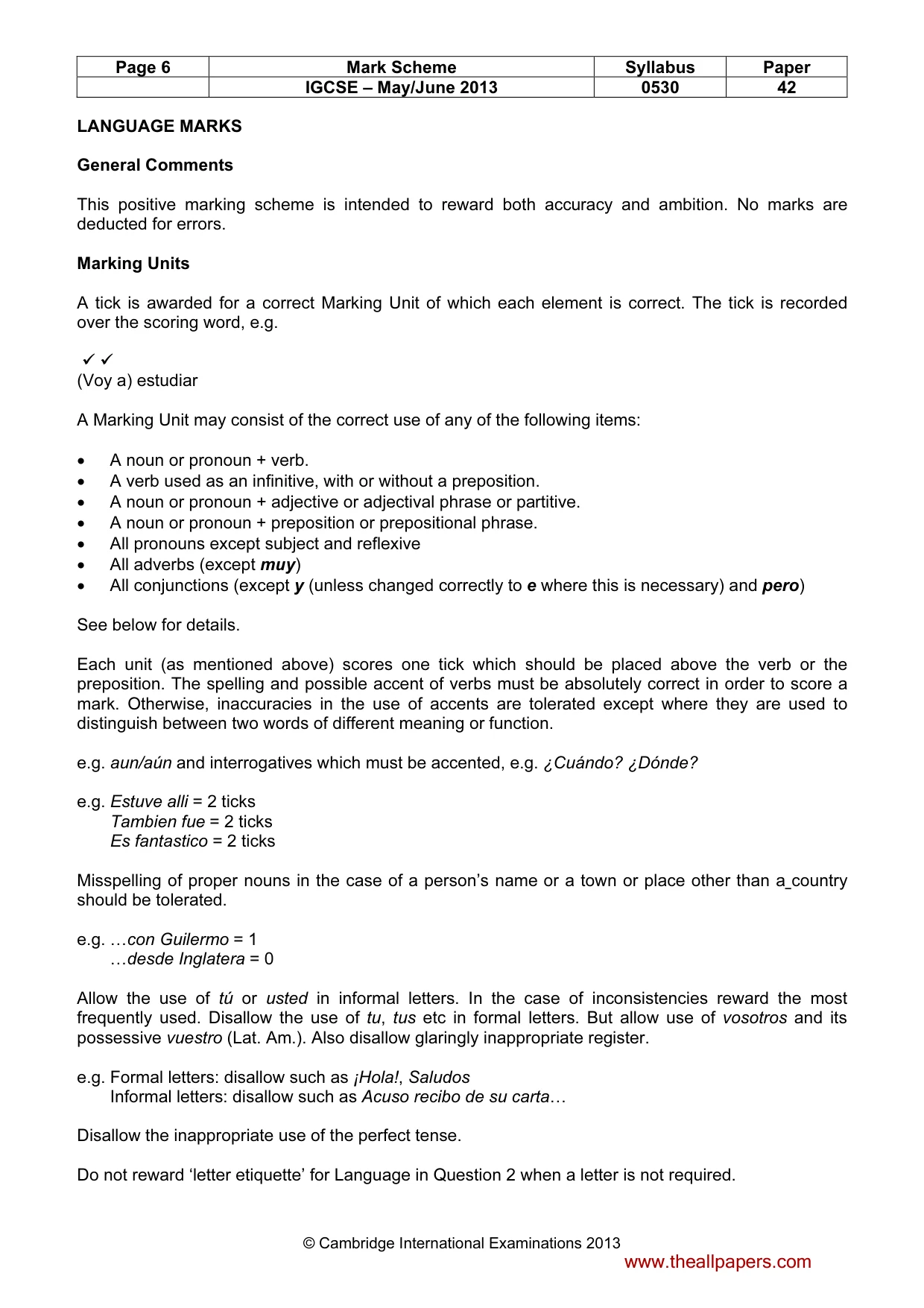 Mark scheme, page 6 of 19