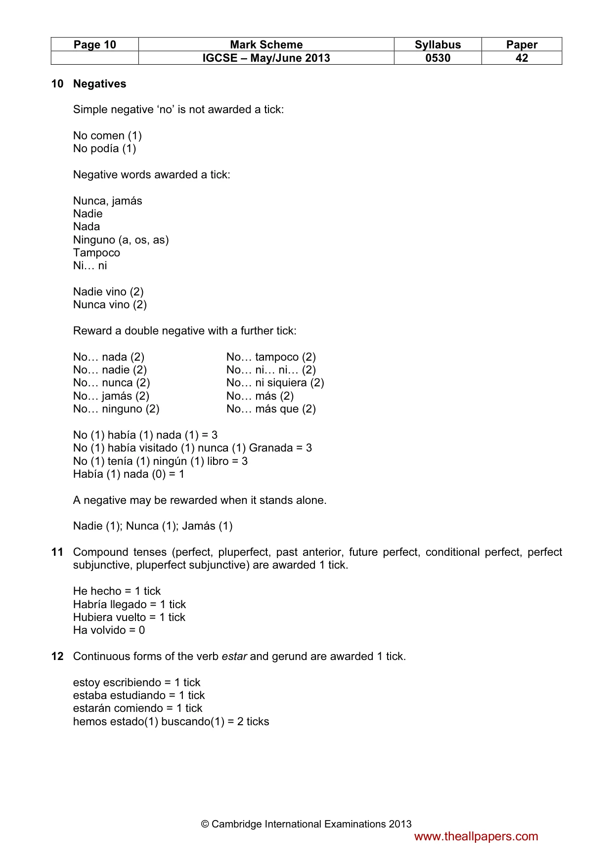 Mark scheme, page 10 of 19