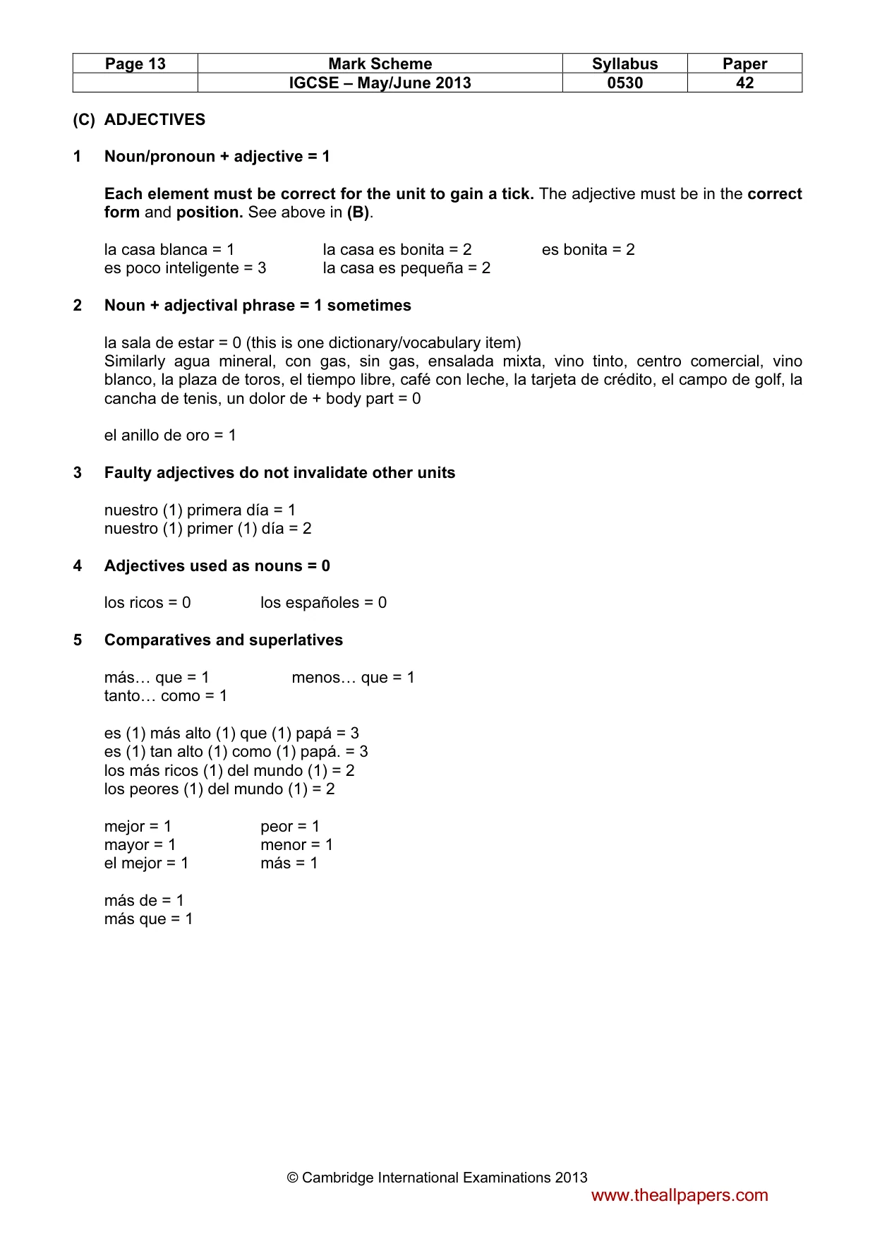 Mark scheme, page 13 of 19