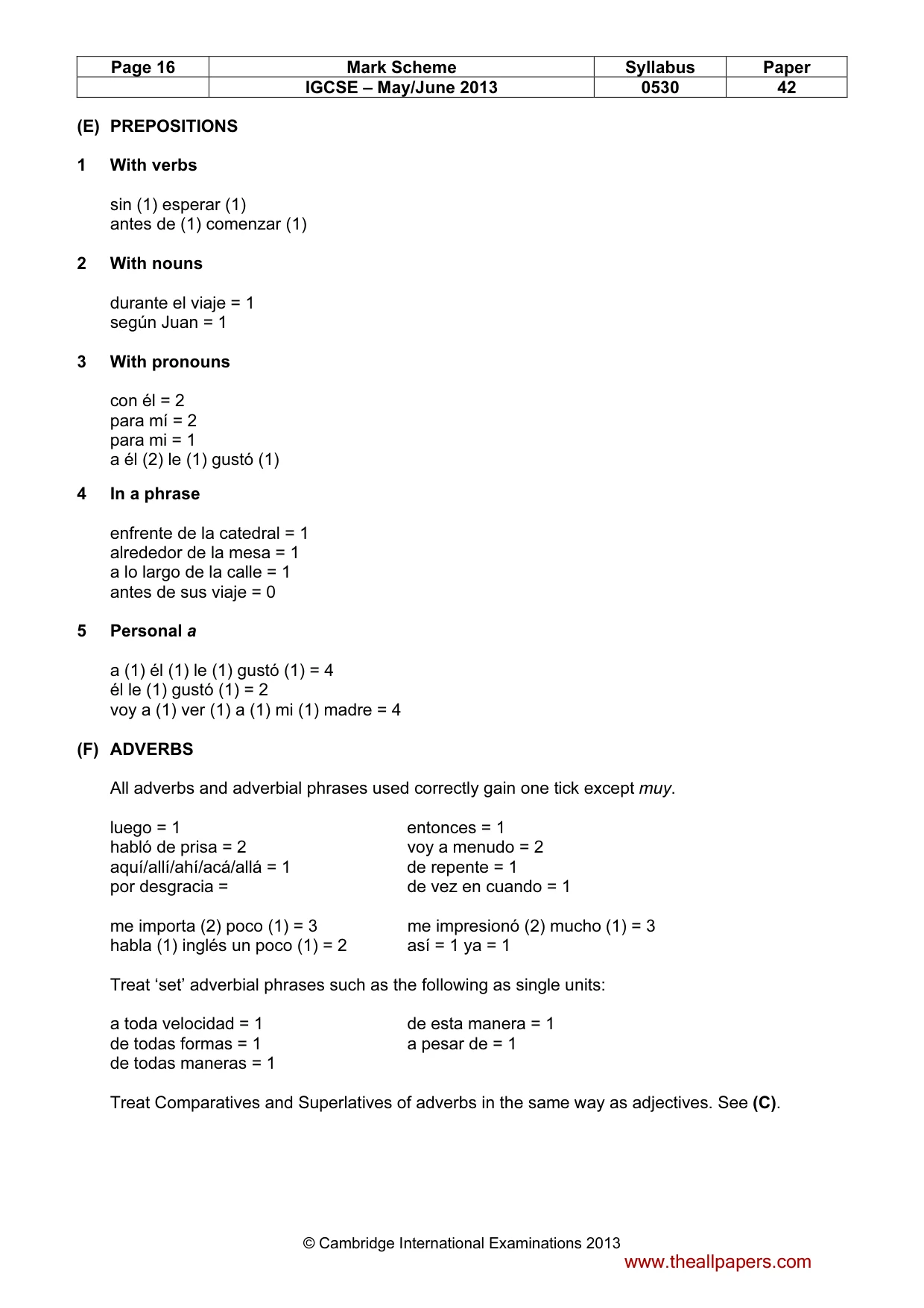 Mark scheme, page 16 of 19