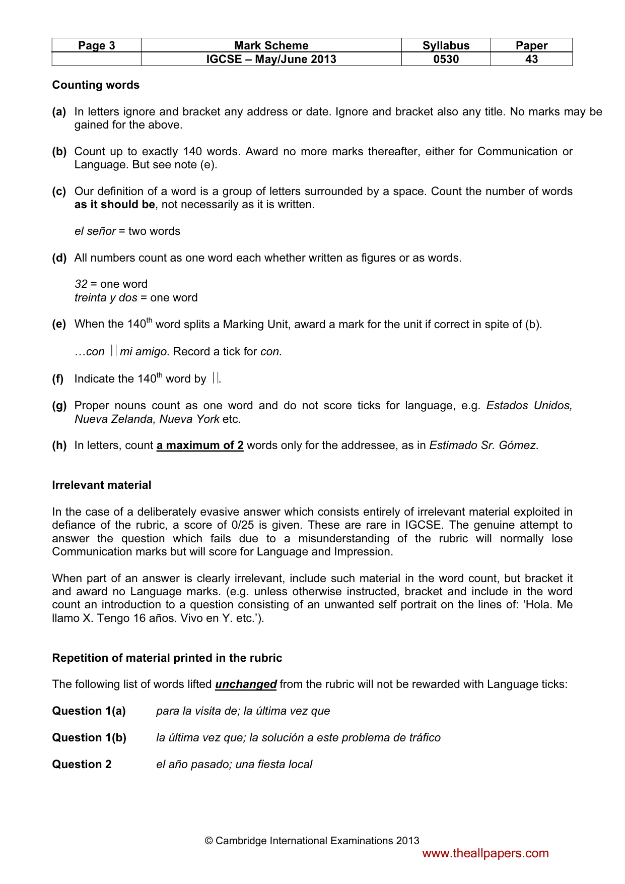 Mark scheme, page 3 of 19