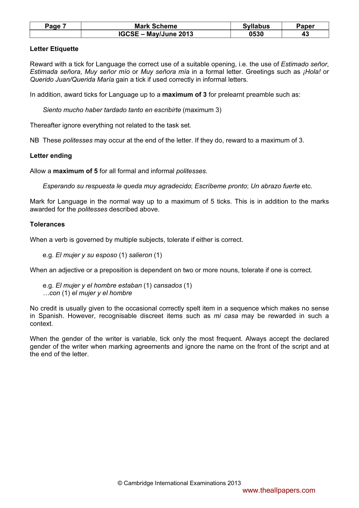 Mark scheme, page 7 of 19