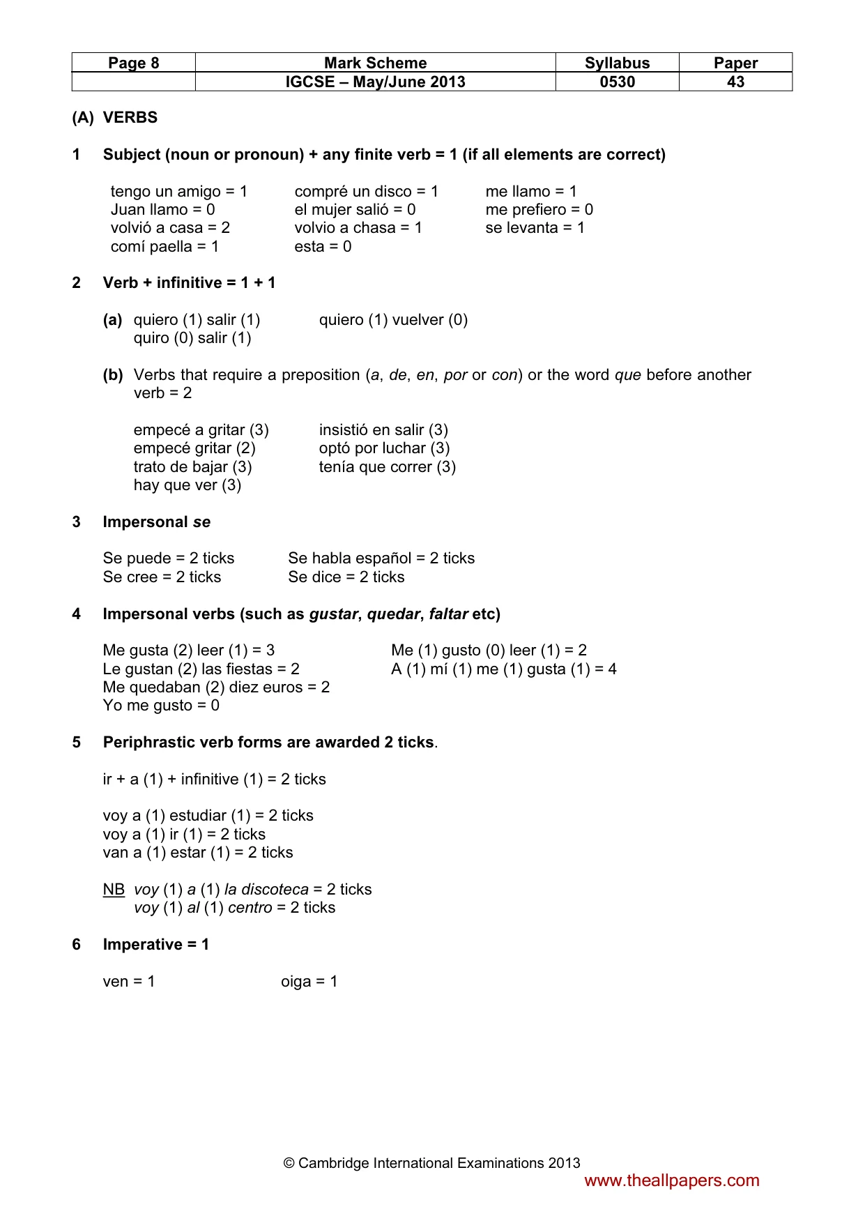 Mark scheme, page 8 of 19