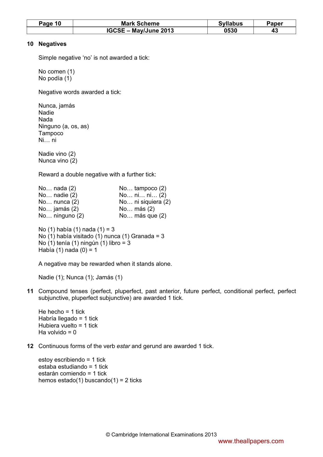 Mark scheme, page 10 of 19