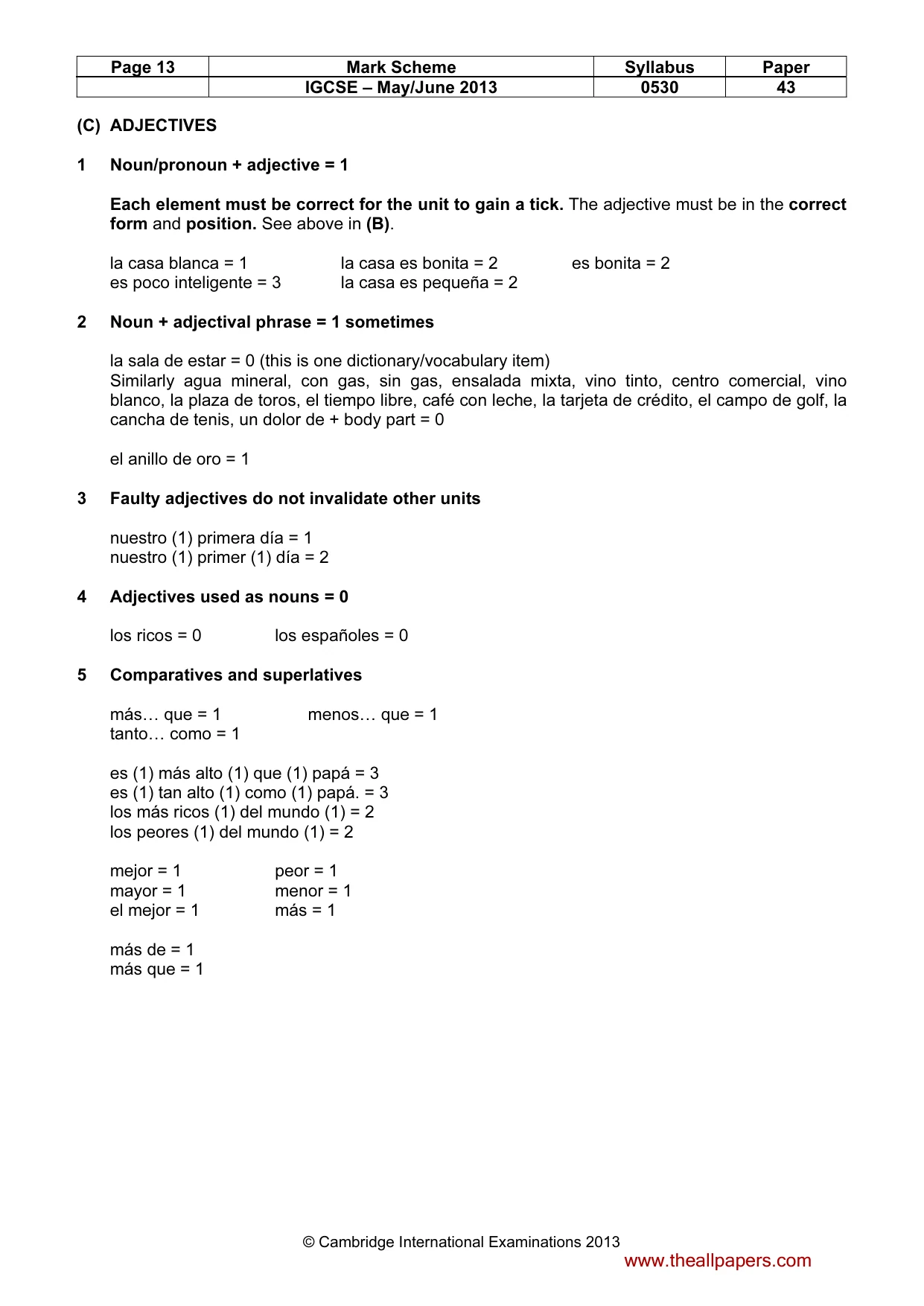 Mark scheme, page 13 of 19