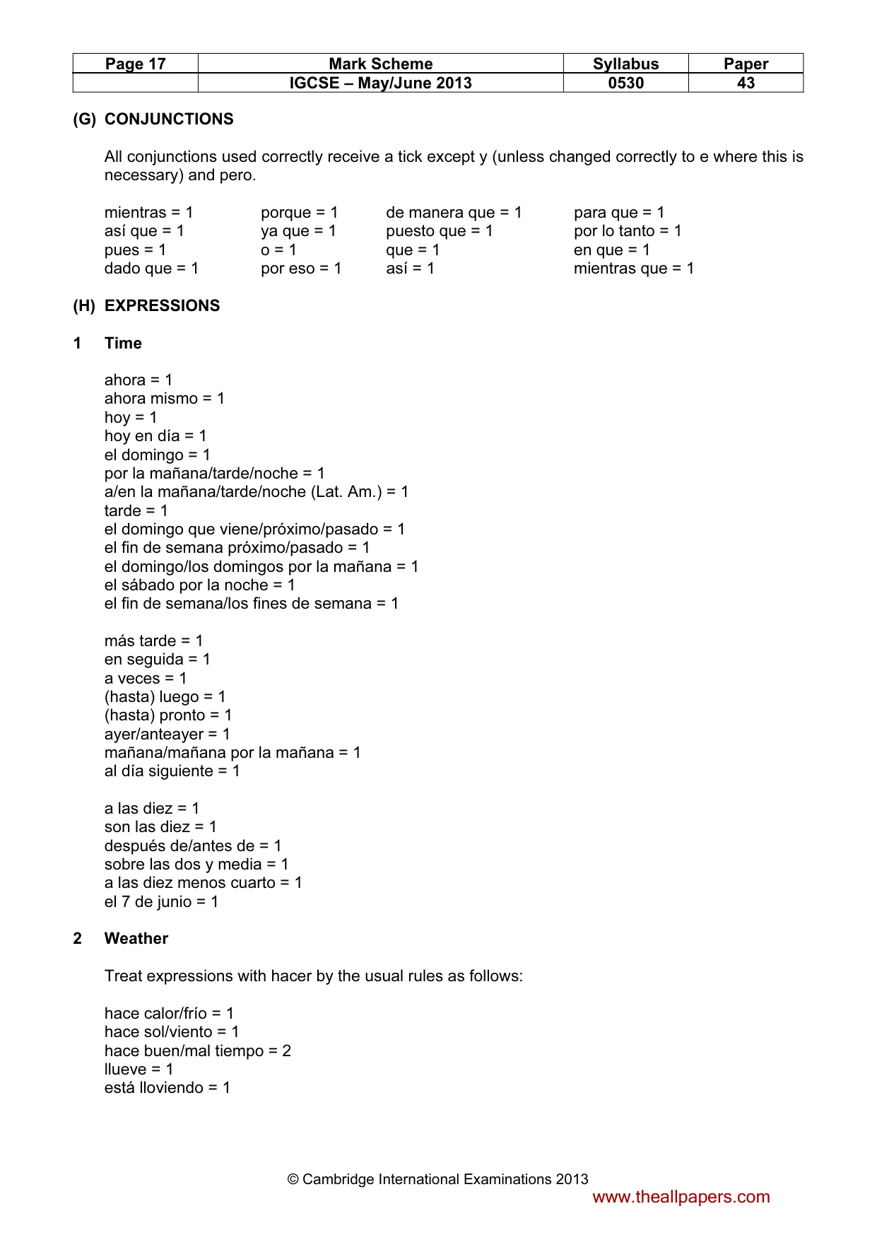 Mark scheme, page 17 of 19