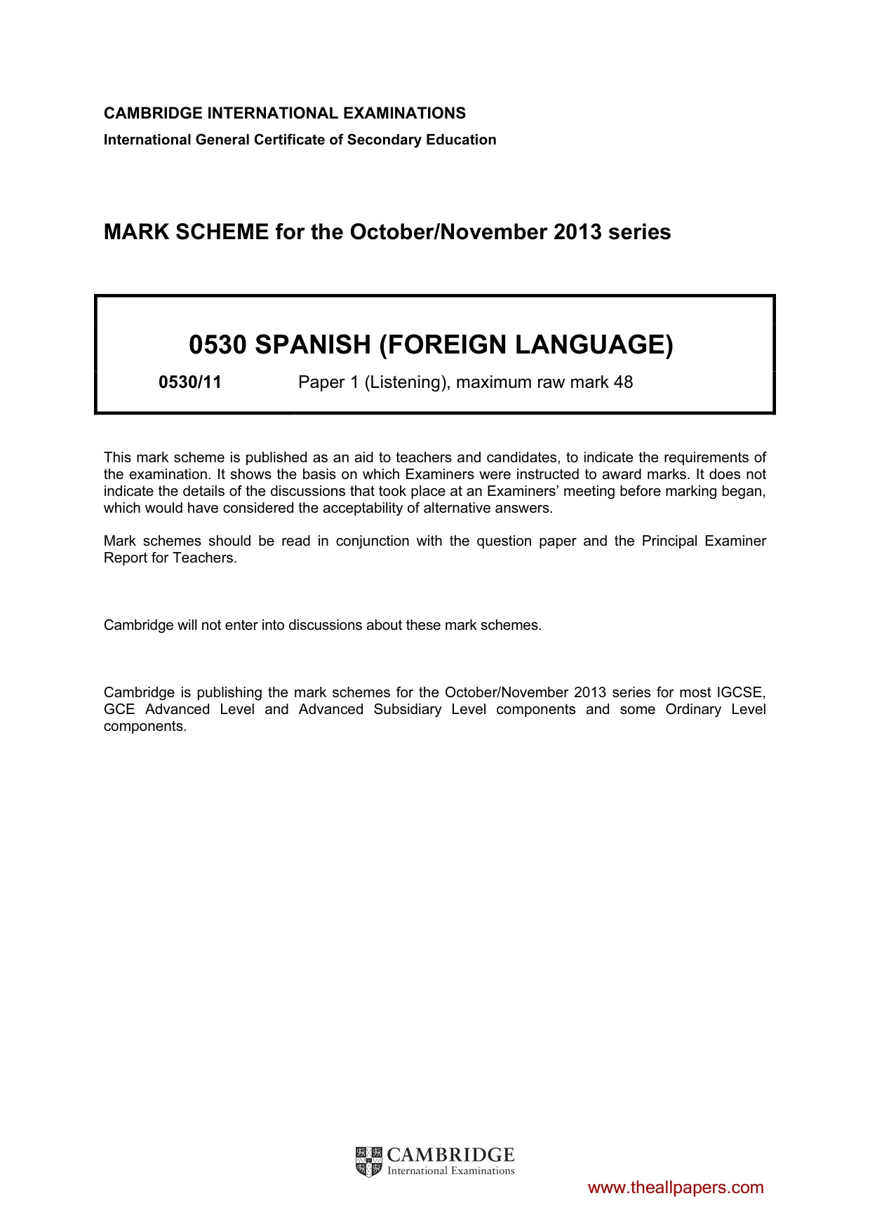 Mark scheme, page 1 of 9