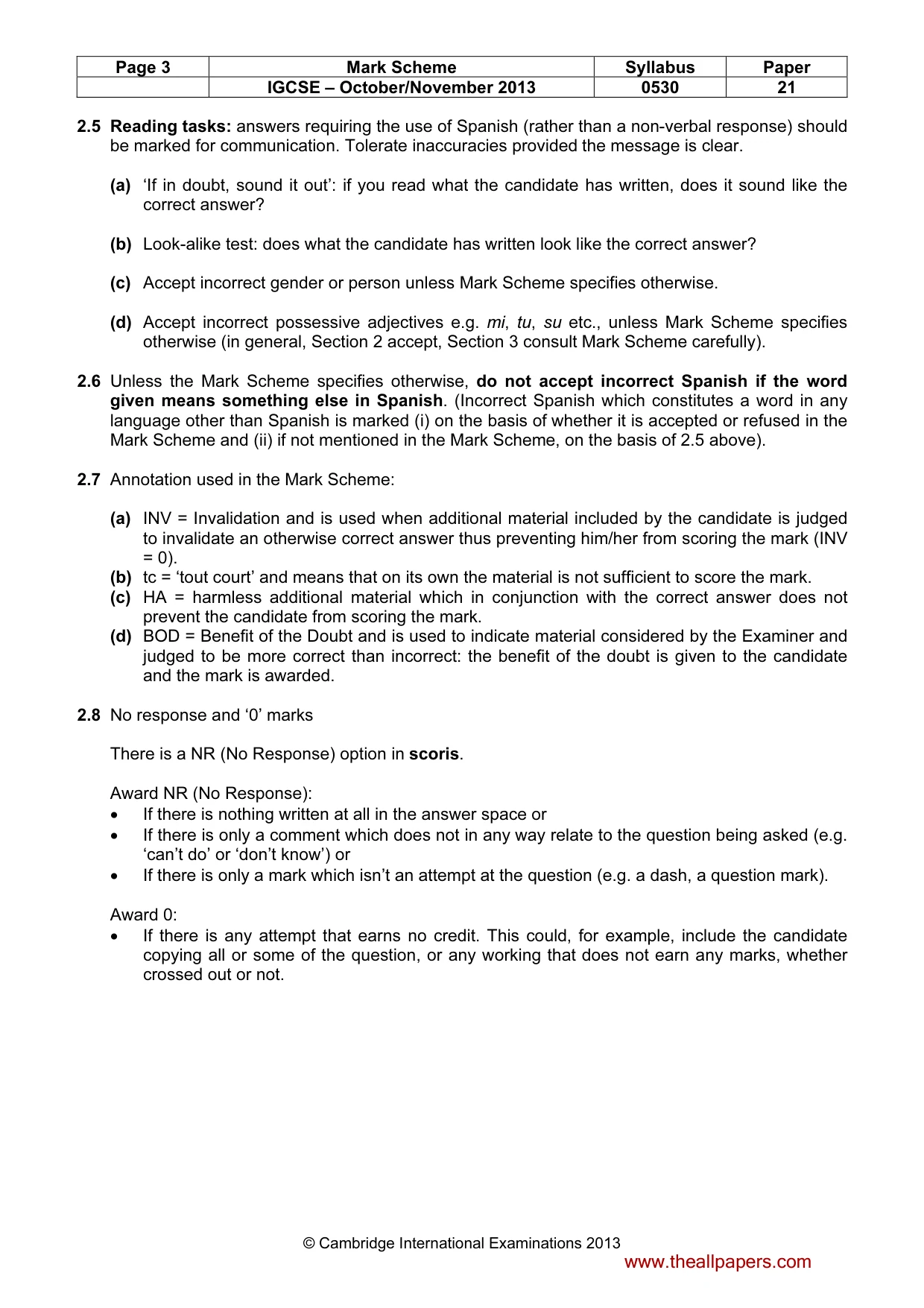 Mark scheme, page 3 of 13