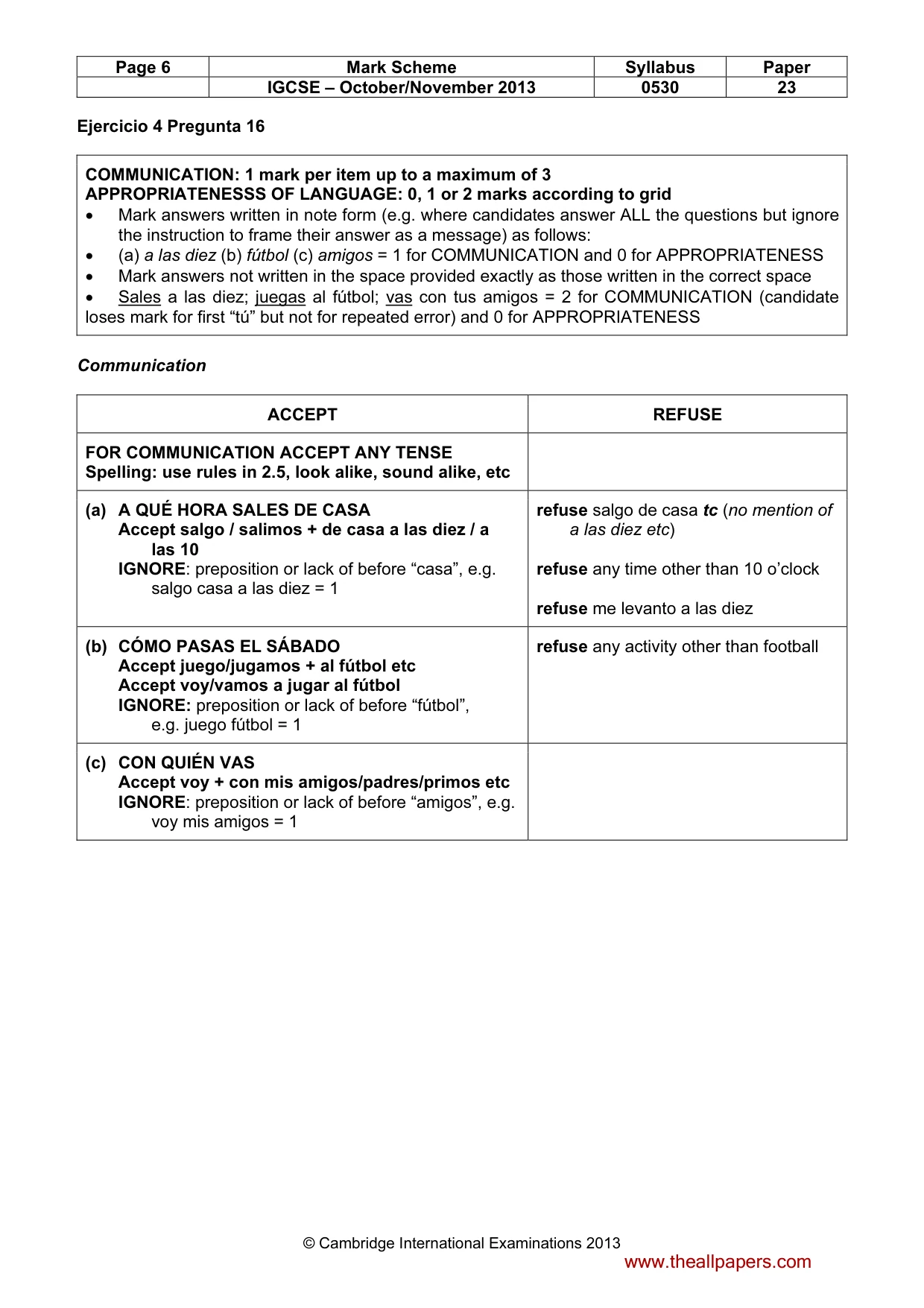 Mark scheme, page 6 of 14
