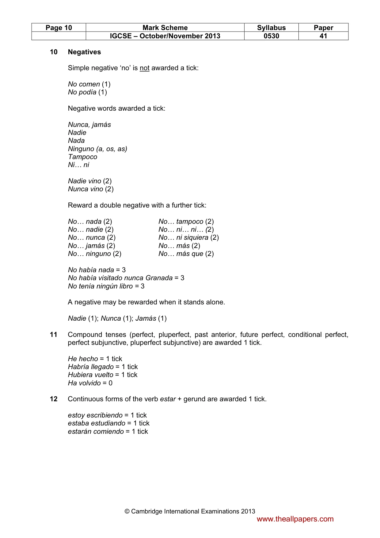 Mark scheme, page 10 of 19