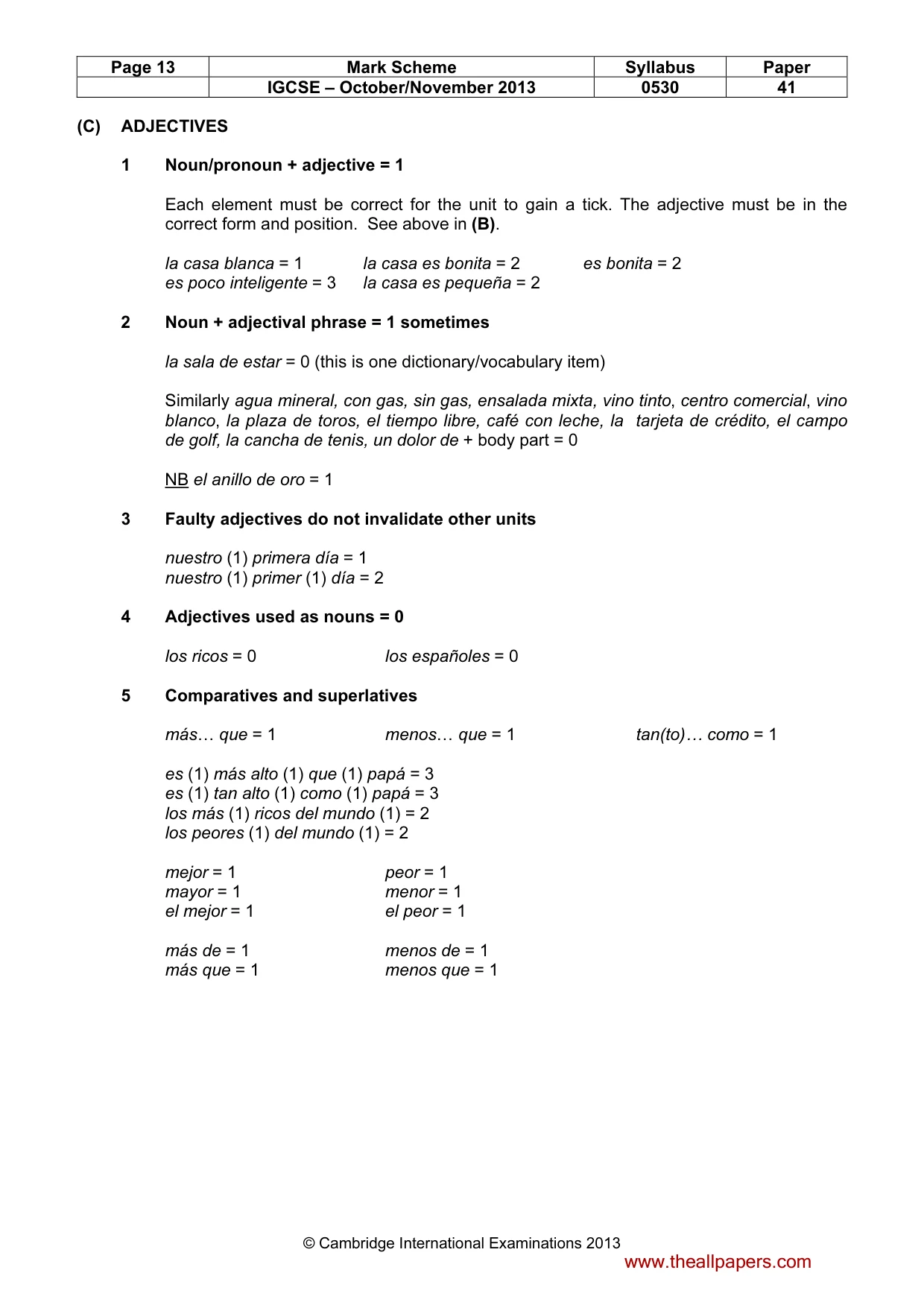 Mark scheme, page 13 of 19