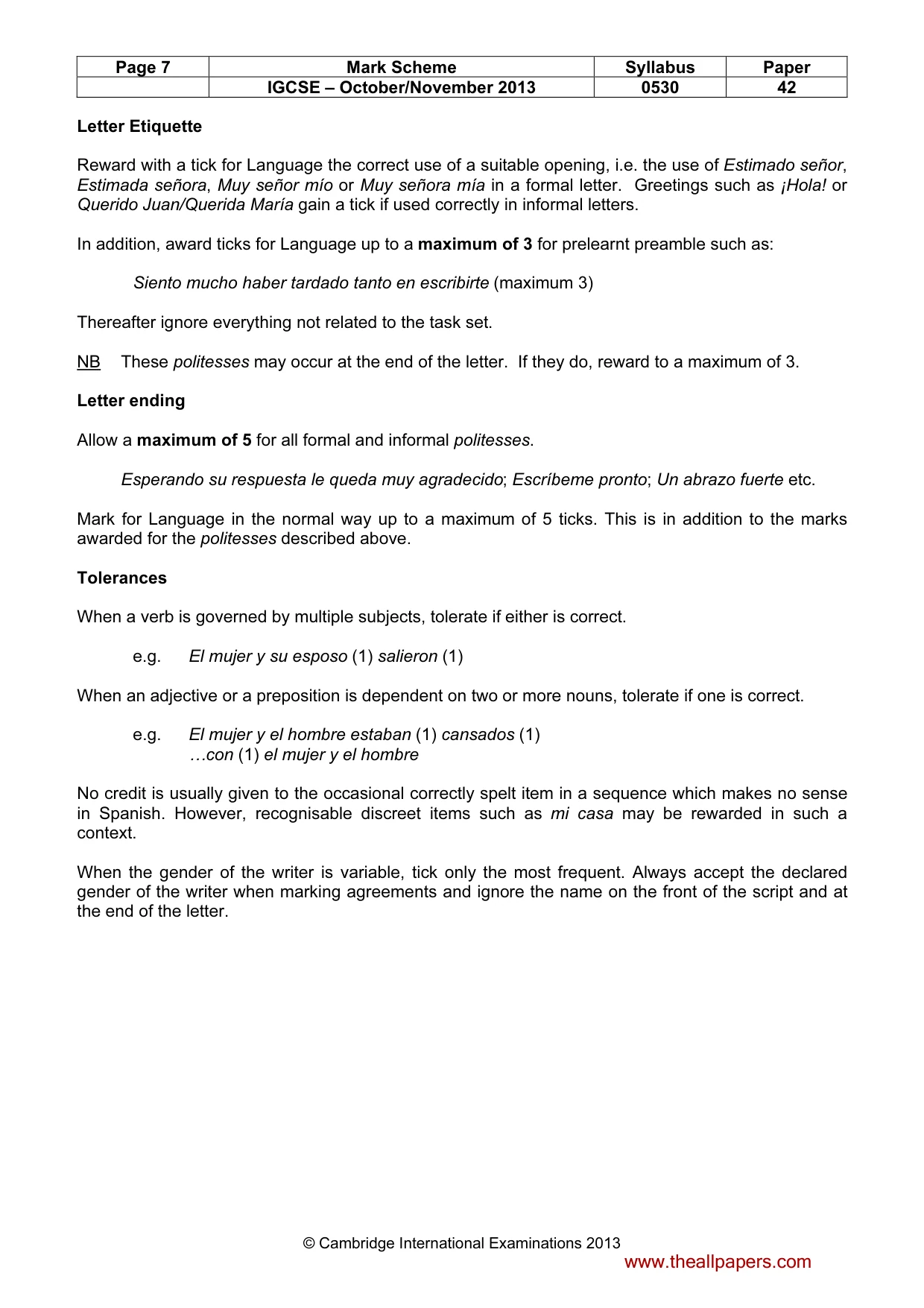 Mark scheme, page 7 of 19