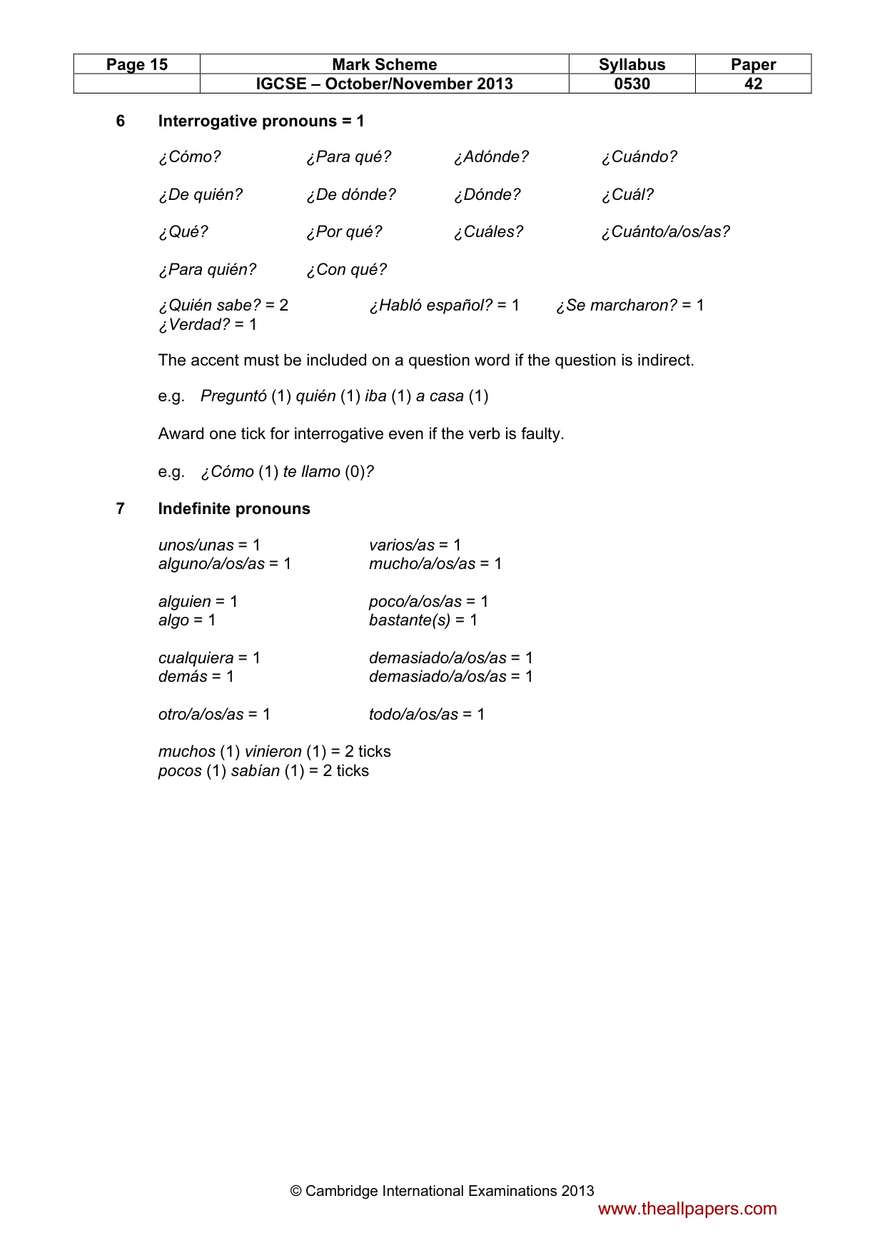 Mark scheme, page 15 of 19