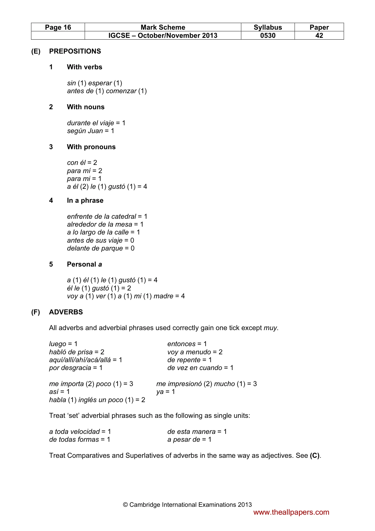 Mark scheme, page 16 of 19