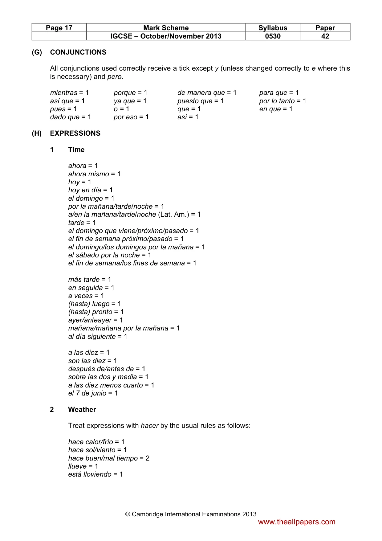 Mark scheme, page 17 of 19