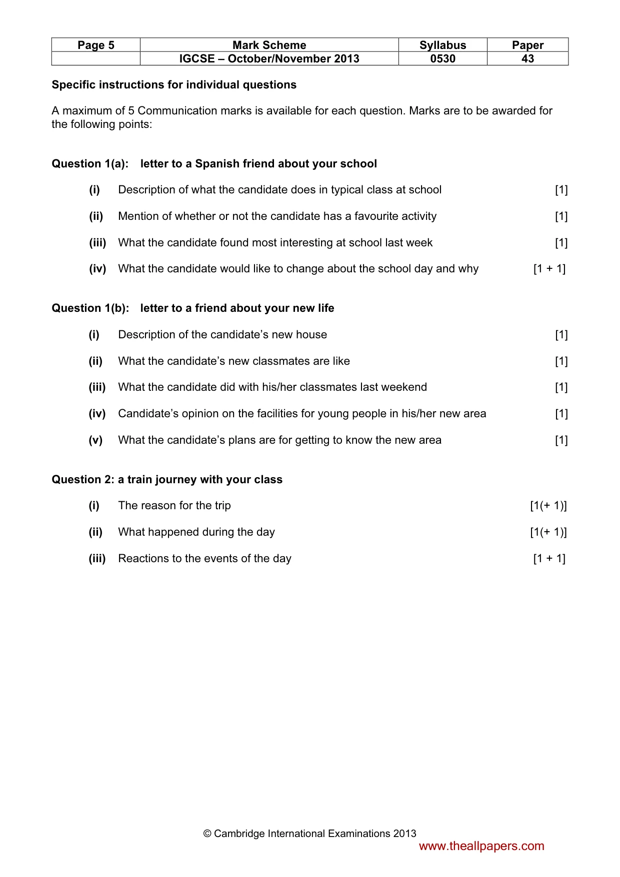Mark scheme, page 5 of 19