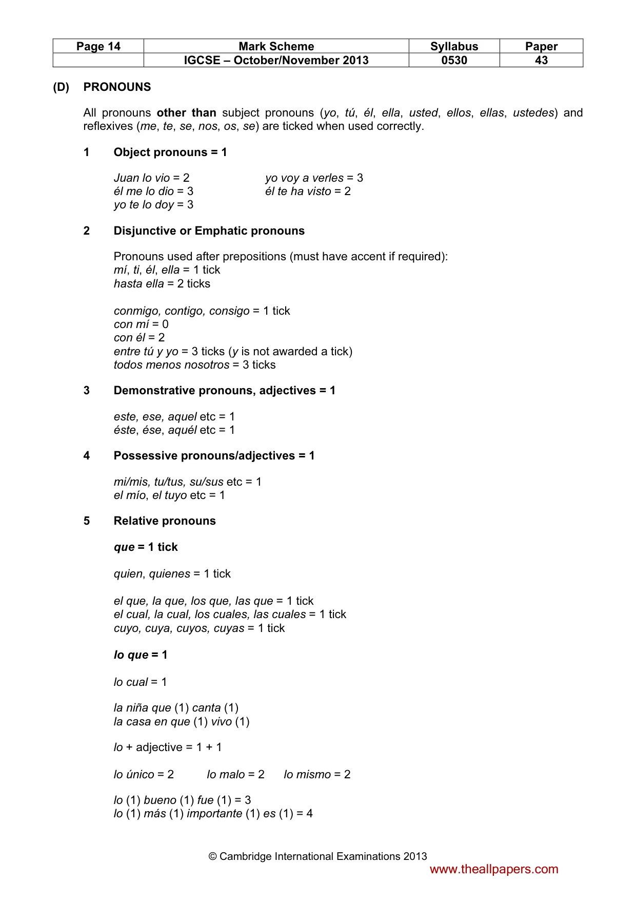 Mark scheme, page 14 of 19