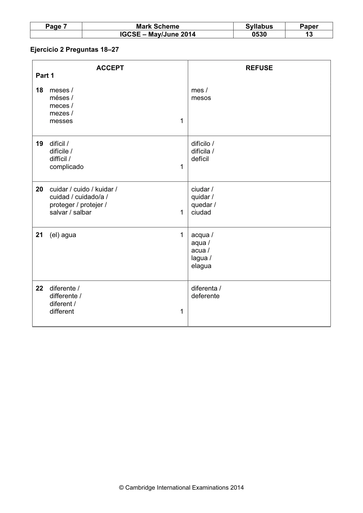 Mark scheme, page 7 of 12