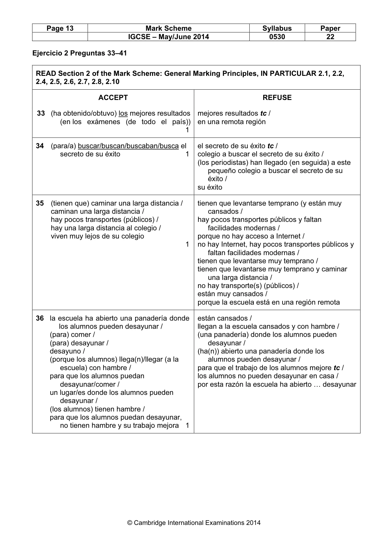 Mark scheme, page 13 of 14