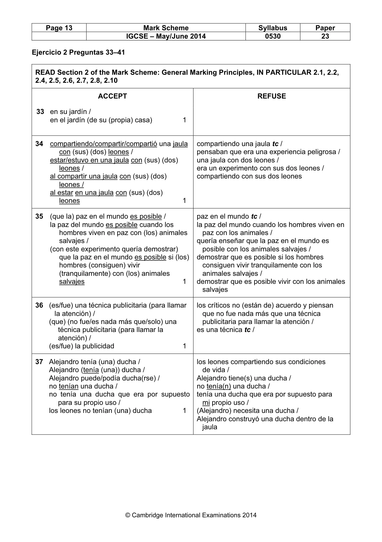 Mark scheme, page 13 of 14