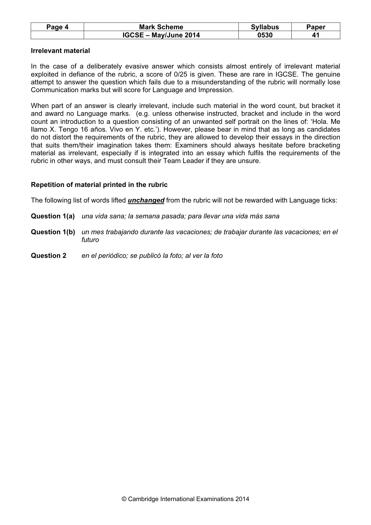 Mark scheme, page 4 of 20