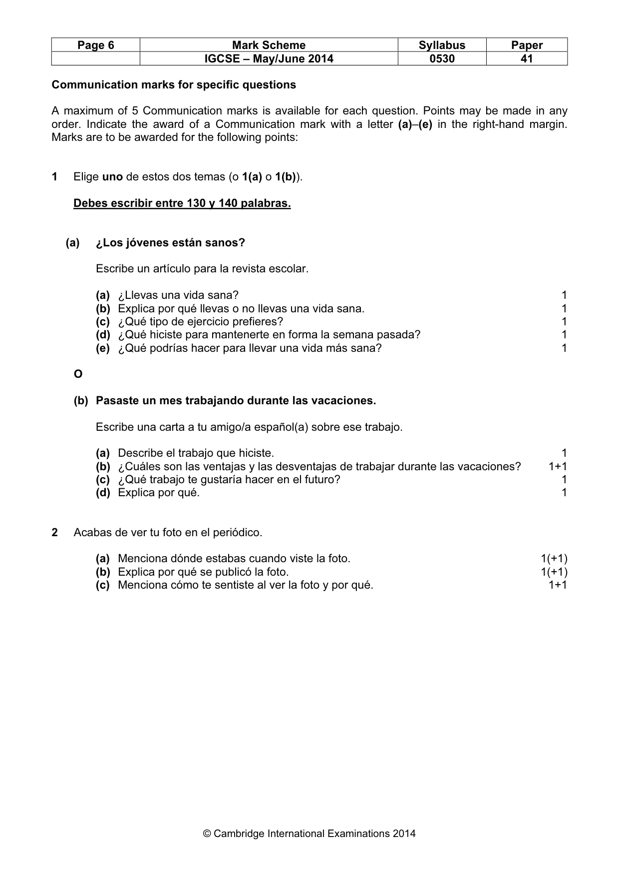 Mark scheme, page 6 of 20