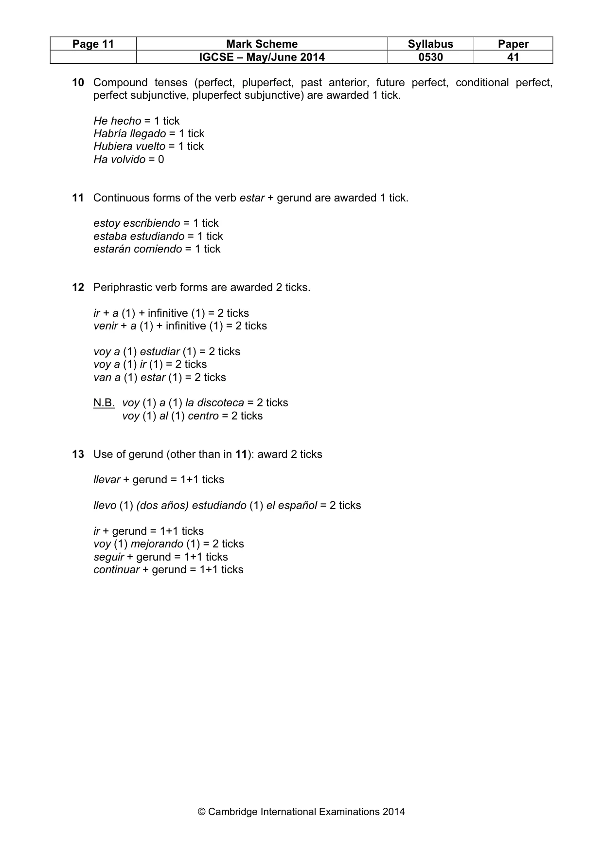 Mark scheme, page 11 of 20