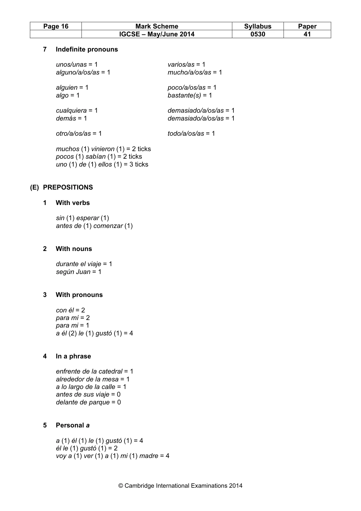 Mark scheme, page 16 of 20