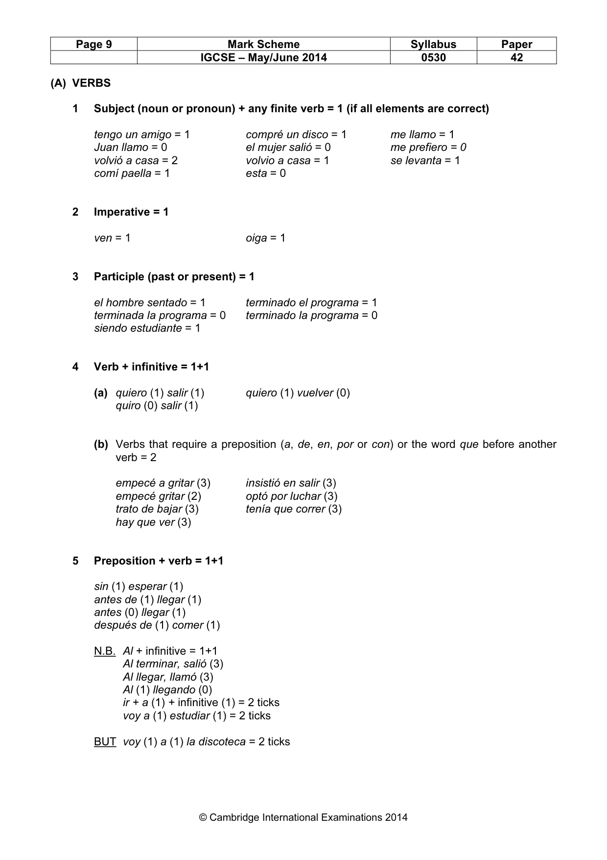 Mark scheme, page 9 of 20