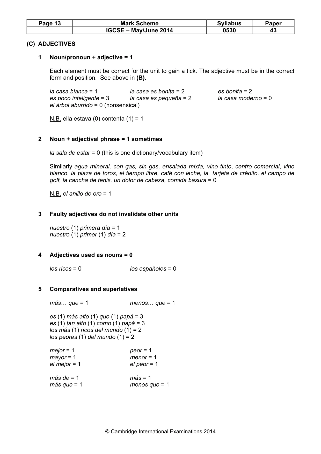 Mark scheme, page 13 of 20