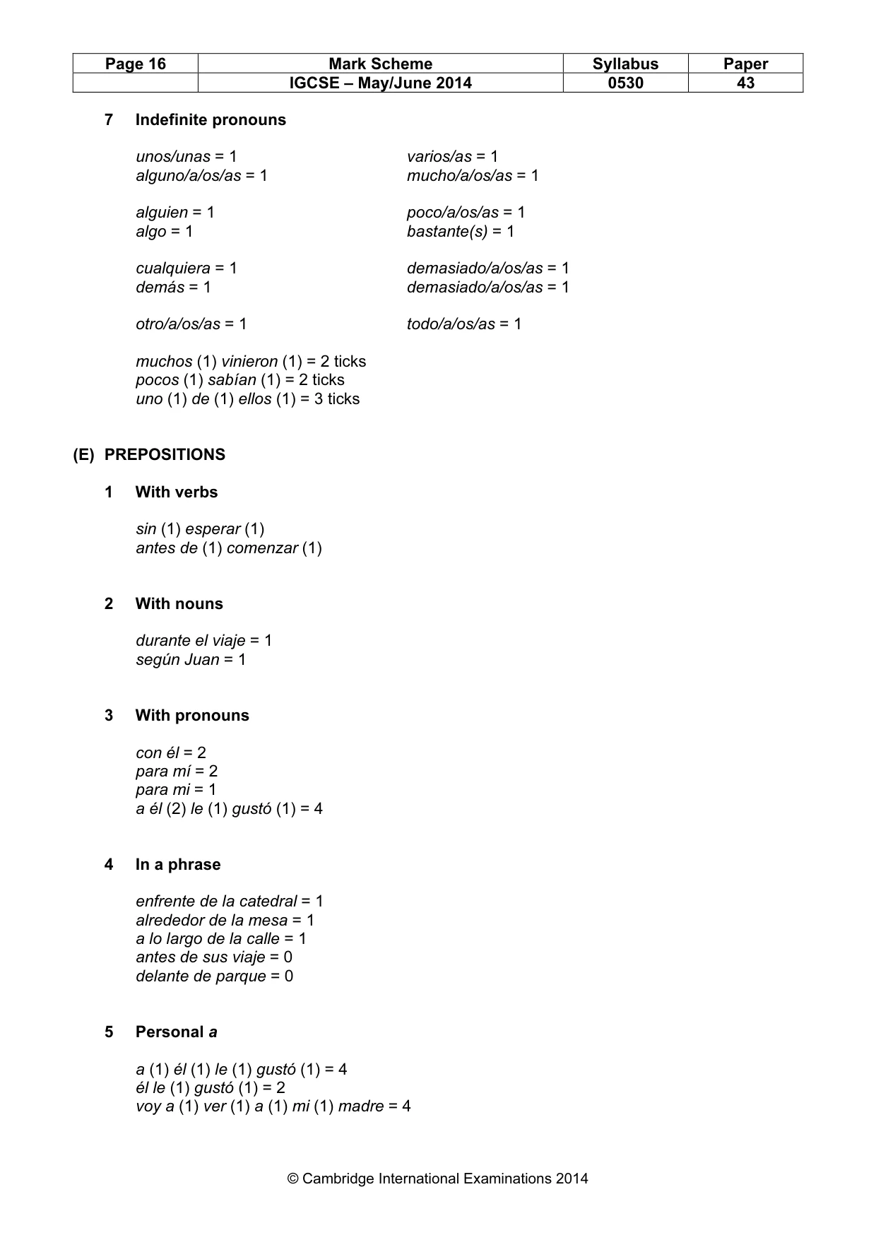 Mark scheme, page 16 of 20