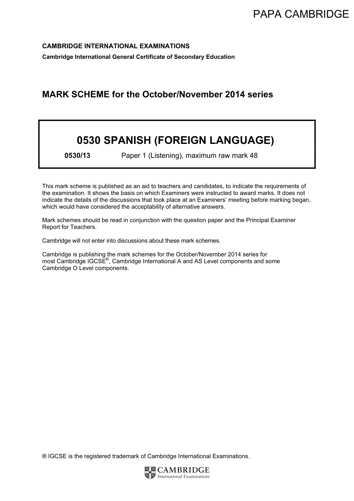 Mark scheme, page 1 of 9
