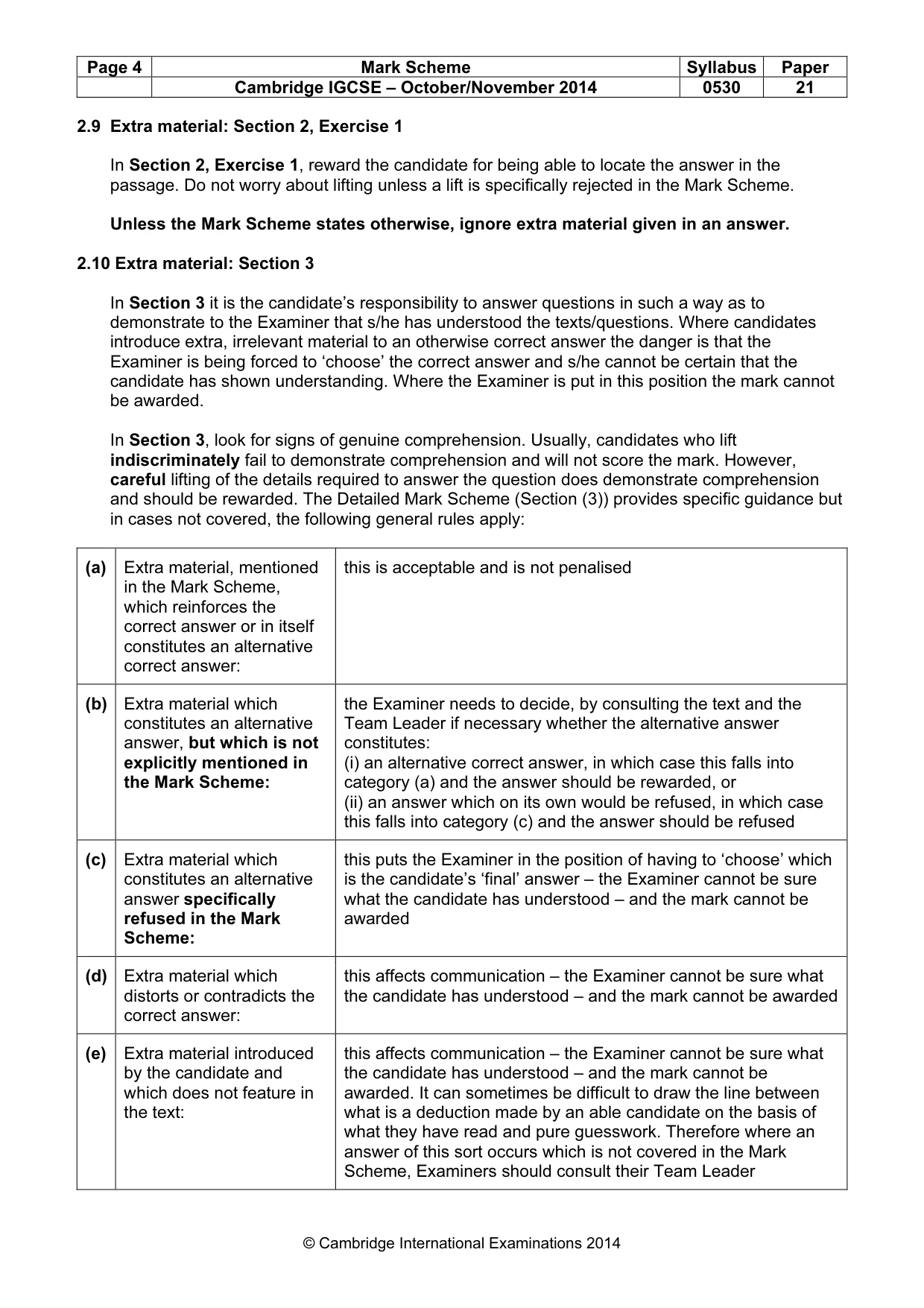 Mark scheme, page 4 of 13