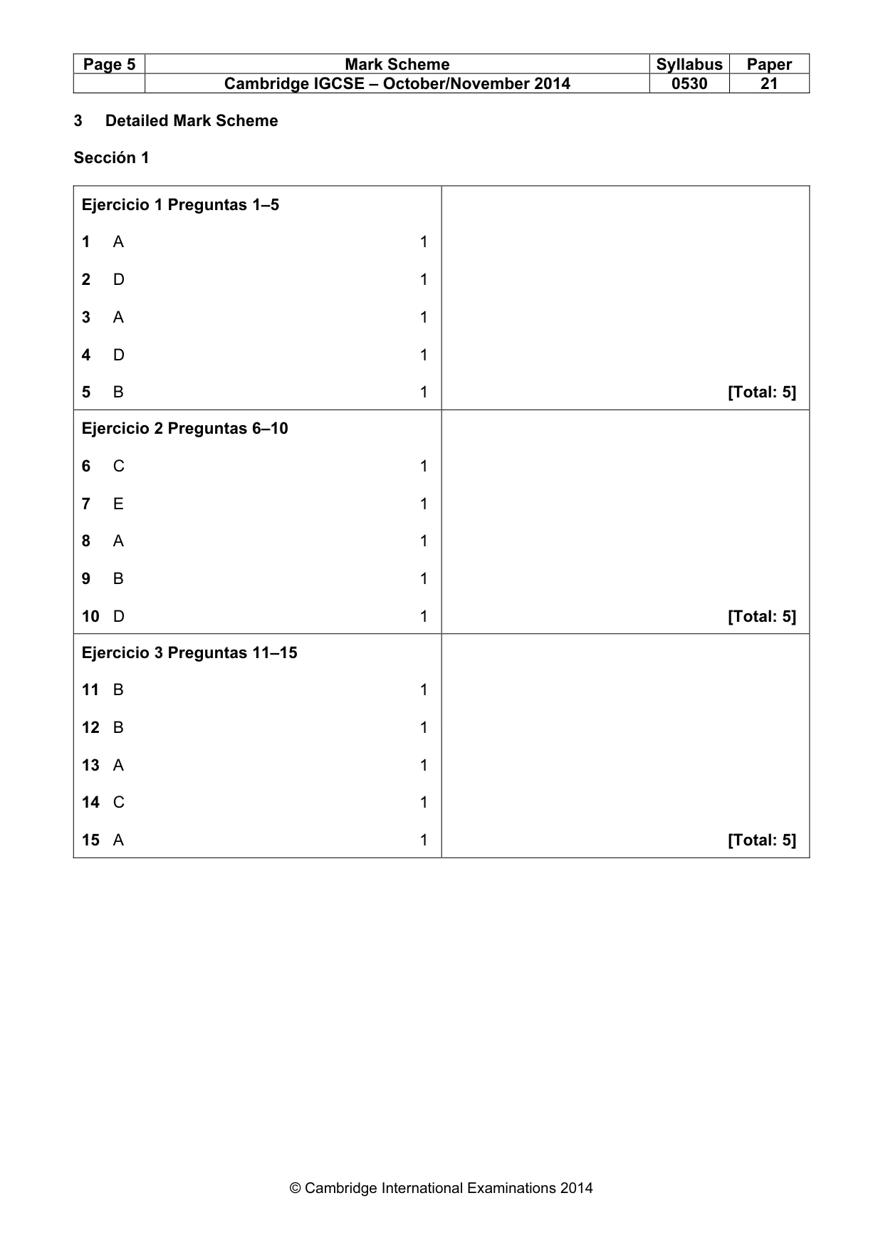 Mark scheme, page 5 of 13