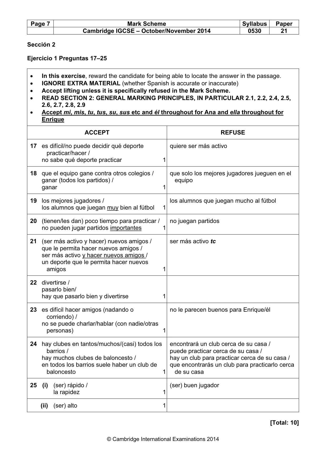Mark scheme, page 7 of 13