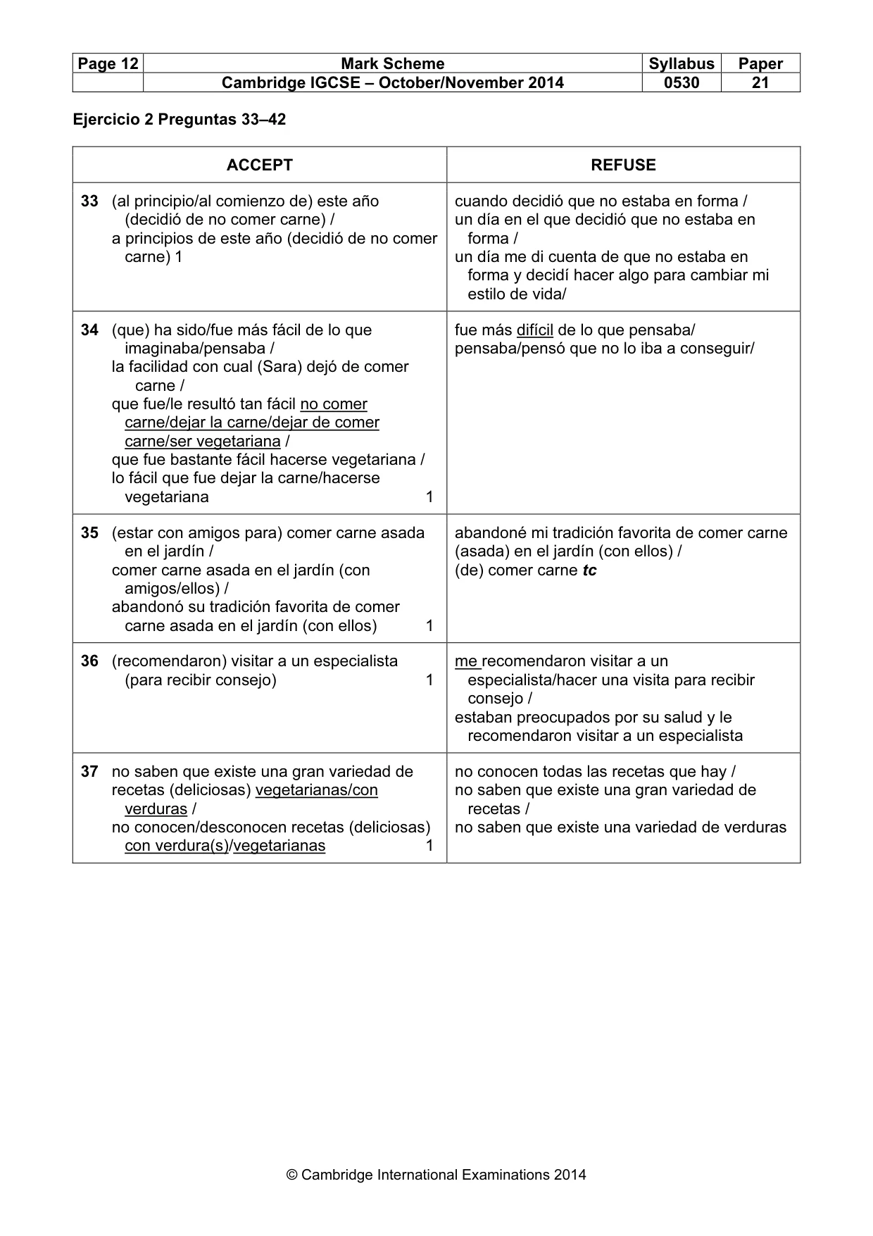 Mark scheme, page 12 of 13